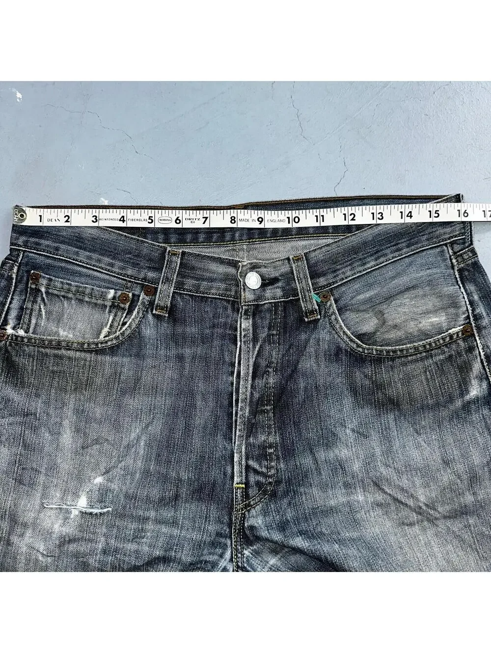 Levis 501 Vintage Y2K XX Straight Leg Jeans Blue Med Wash 33x30 Act 32x28
